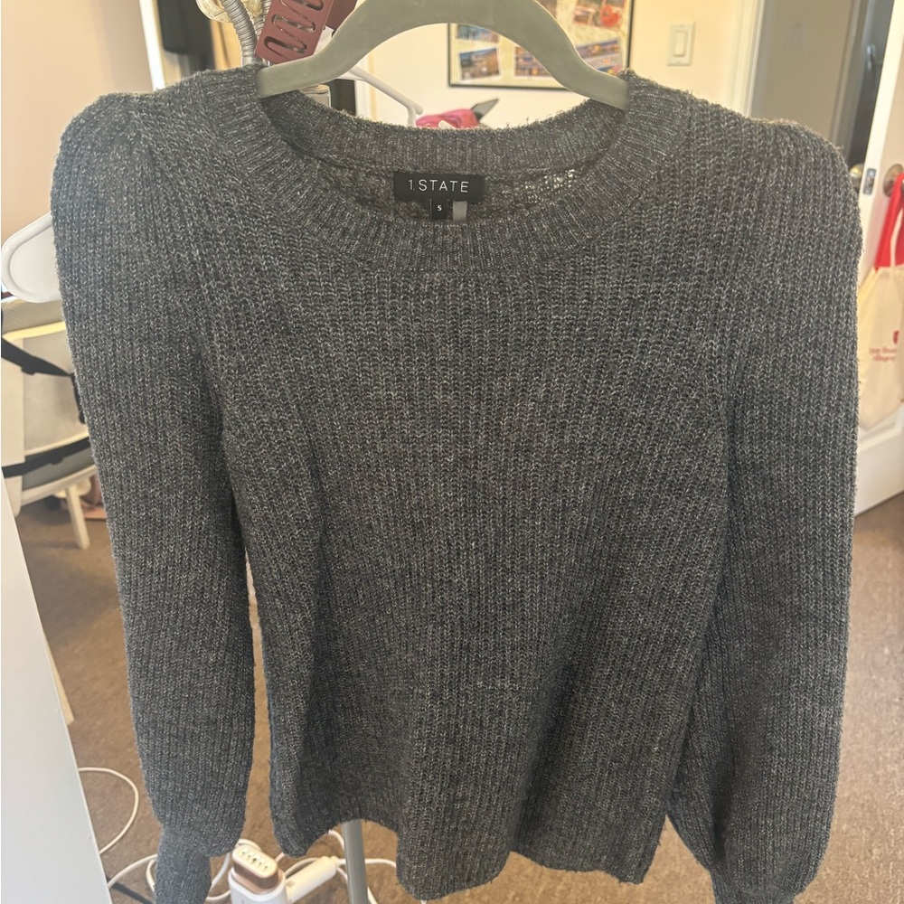 1. State Women's Charcoal Crew Neck Sweater